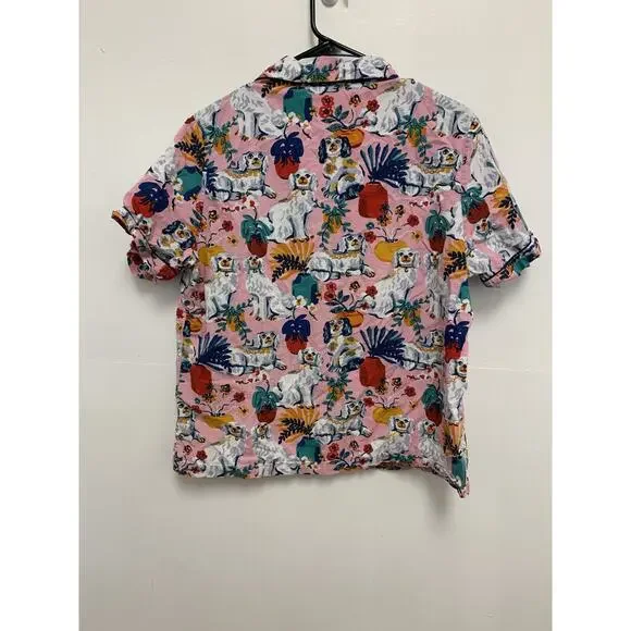 Printfresh Good Dog Sleep Long Shirt Pink Cotton Loungewear Pajama Top M - Picture 3 of 4